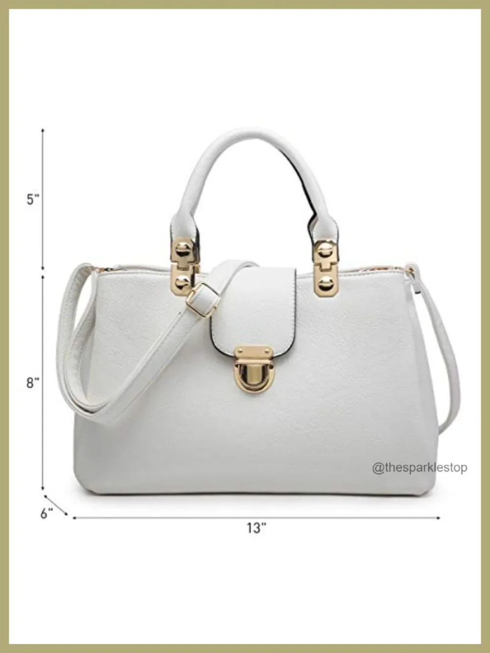 Vegan Leather Satchel Handbag Top Handle Tote Purse with Detachable Strap